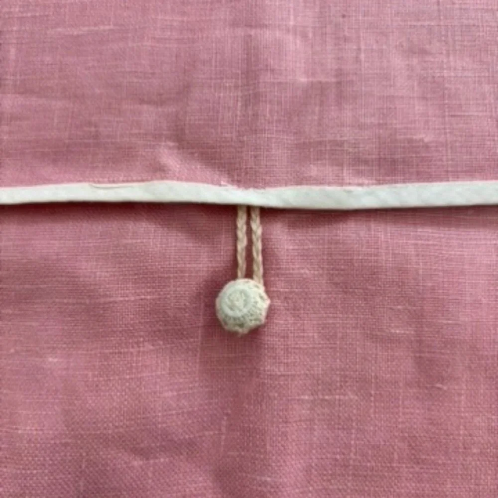 Vintage Linen Button Folding Lingerie/Laundry Travel /storage Bag